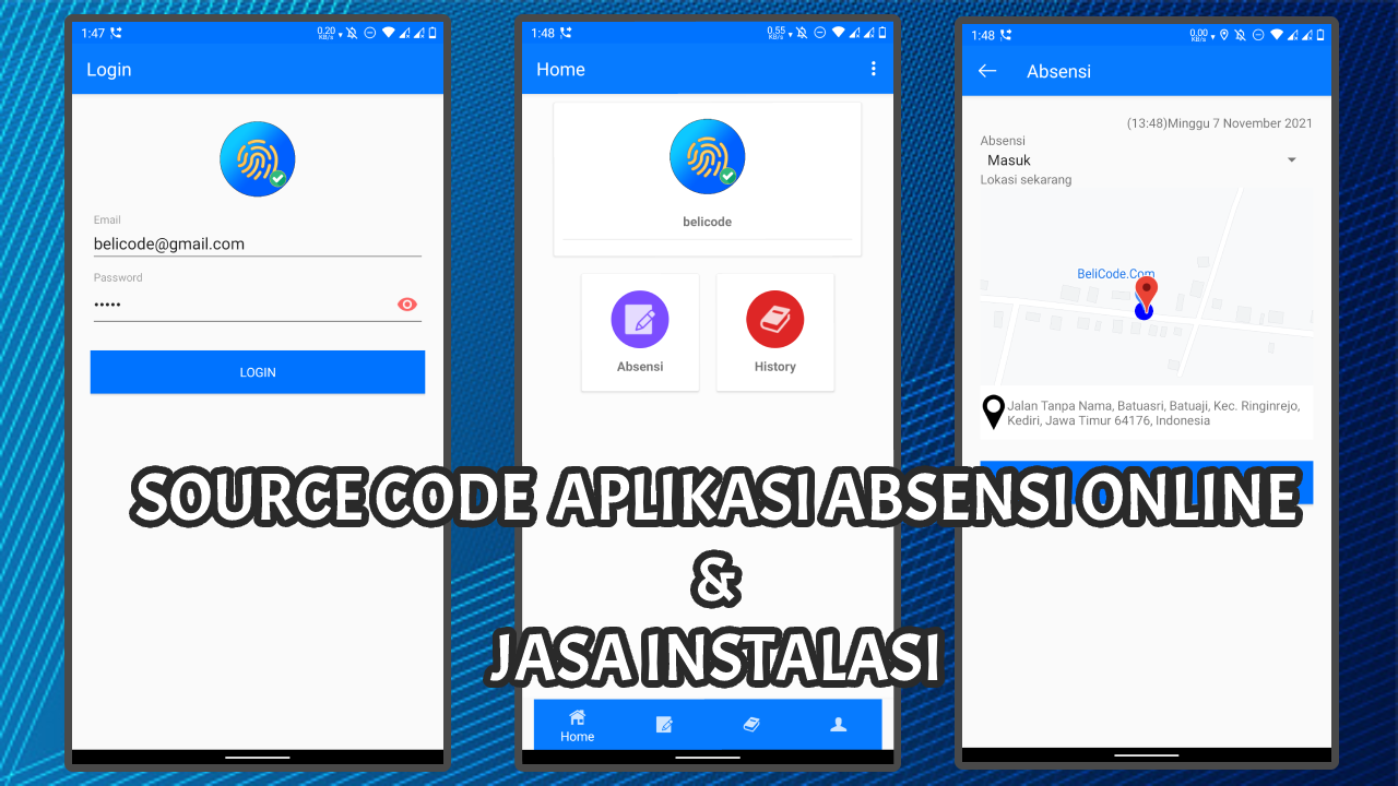 Jual Source Code Absensi Android Online dan Web Admin