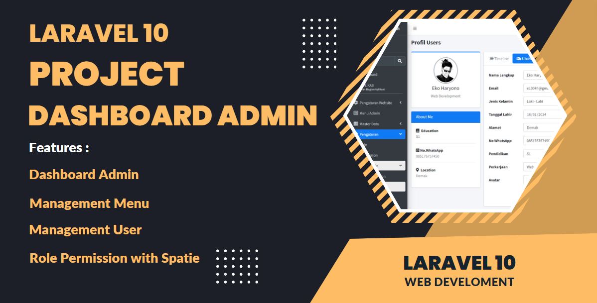Jual Dashboard Admin Laravel 10