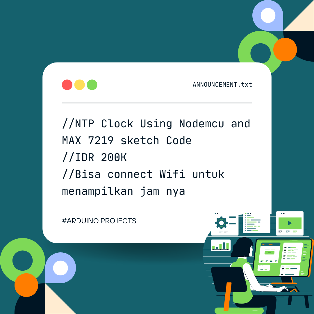 Jual Source Code NTP Clock with Led Matrix