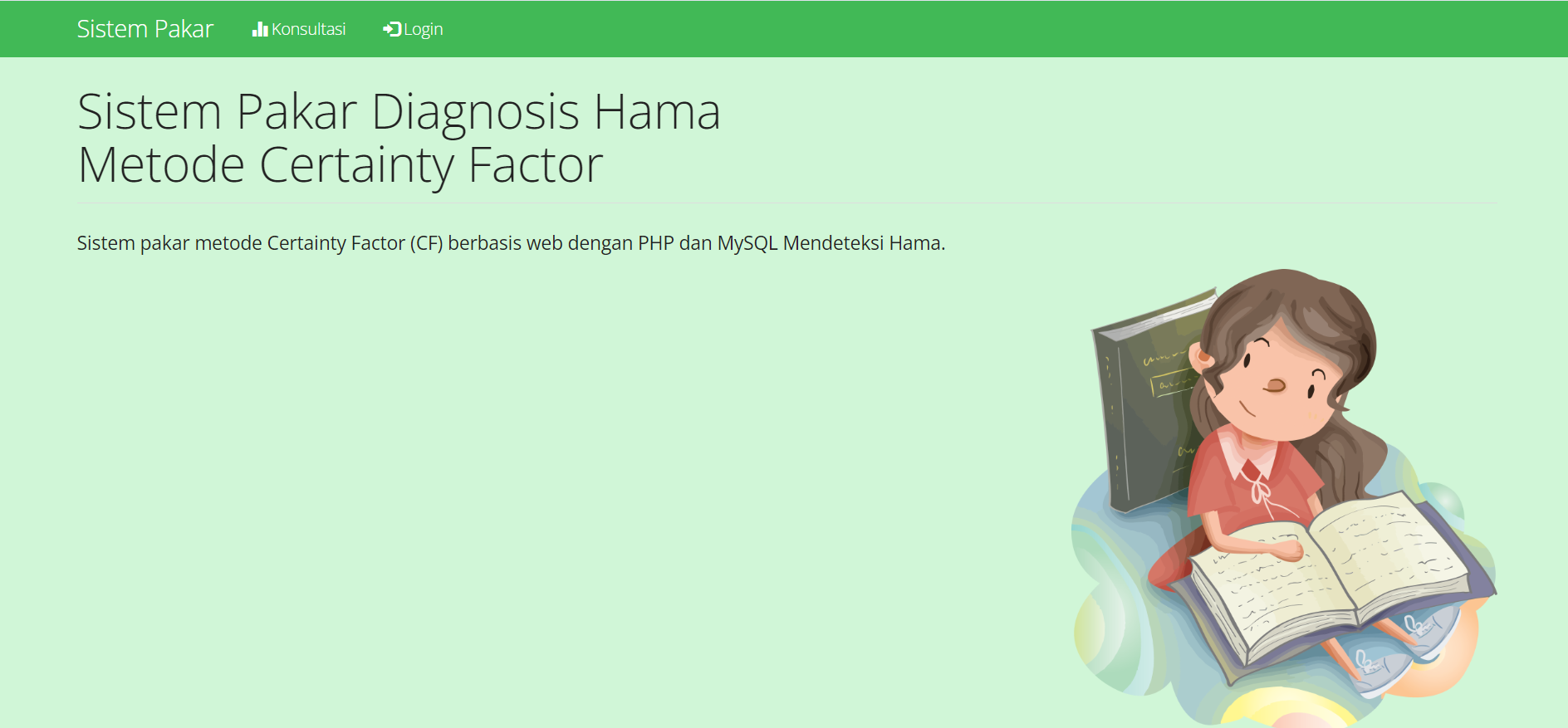 Jual Sistem Pakar Metode Certainty Factor PHP 7.4