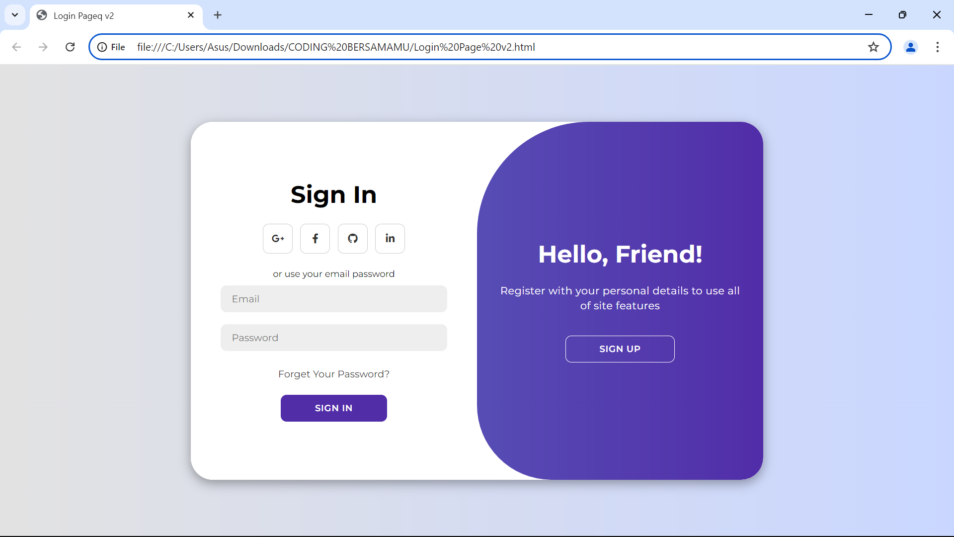 Jual Tampilan Halaman Log-In Website